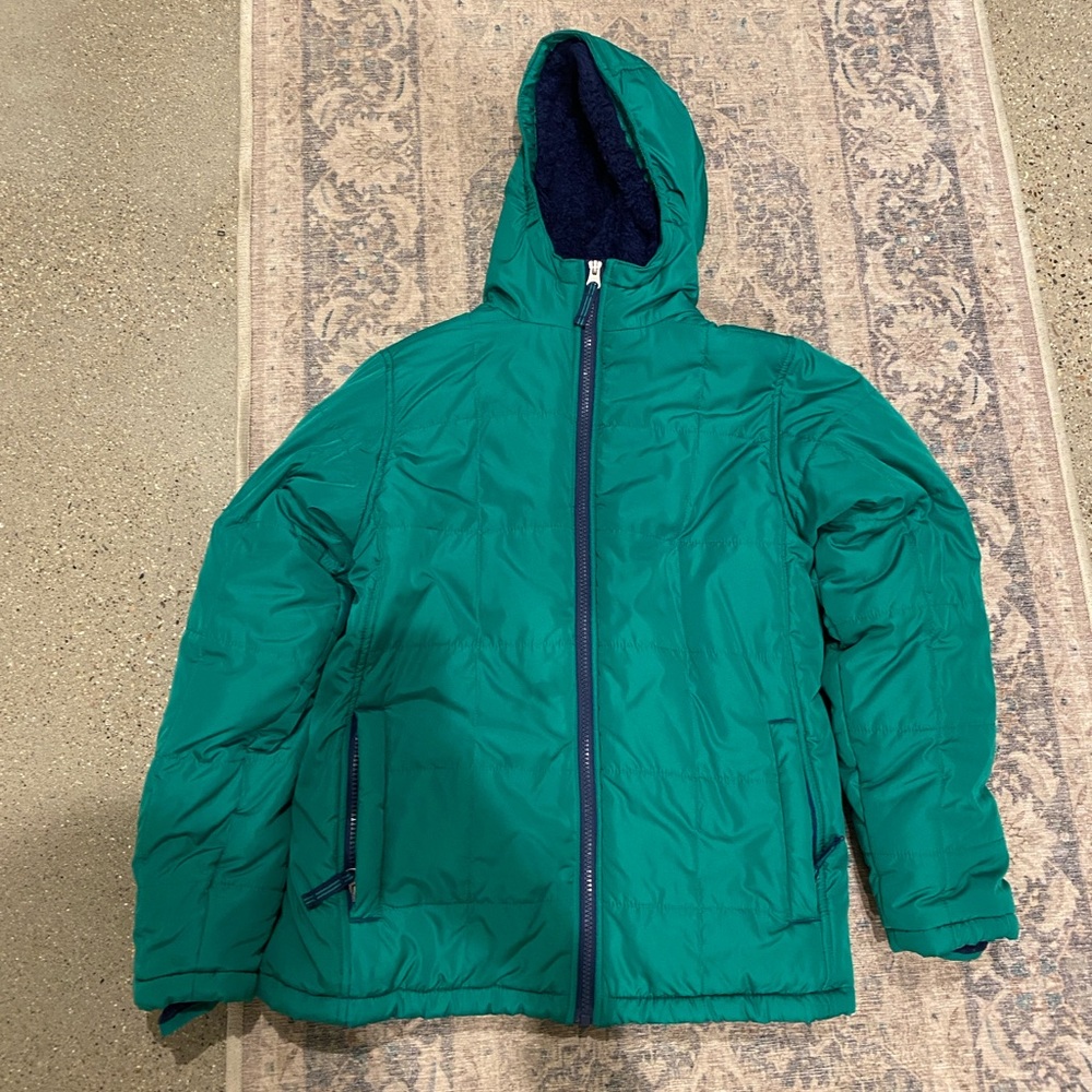 Lands’ End boys green winter jacket